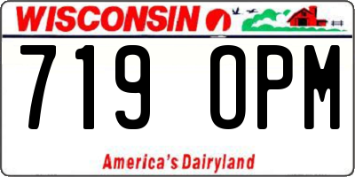 WI license plate 719OPM