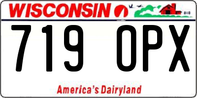 WI license plate 719OPX