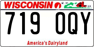 WI license plate 719OQY