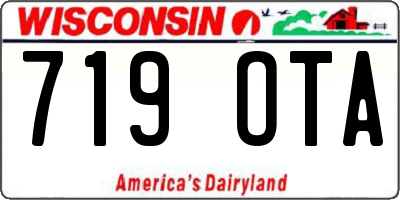 WI license plate 719OTA