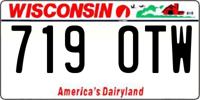 WI license plate 719OTW