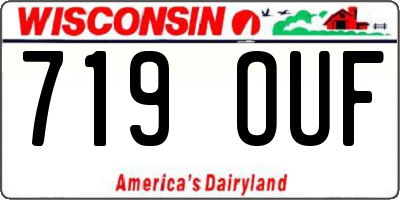 WI license plate 719OUF