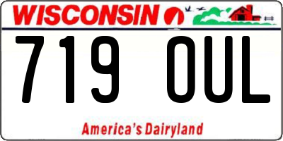 WI license plate 719OUL