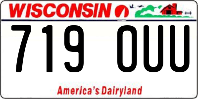 WI license plate 719OUU