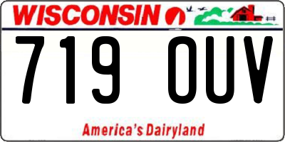 WI license plate 719OUV
