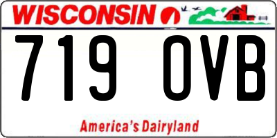 WI license plate 719OVB