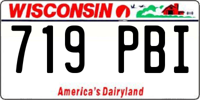 WI license plate 719PBI