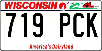 WI license plate 719PCK