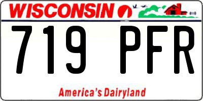 WI license plate 719PFR