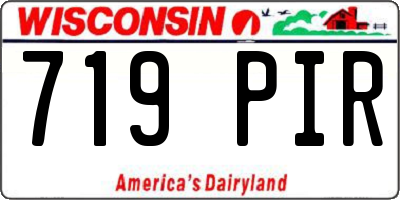 WI license plate 719PIR