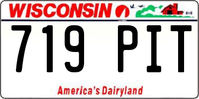 WI license plate 719PIT
