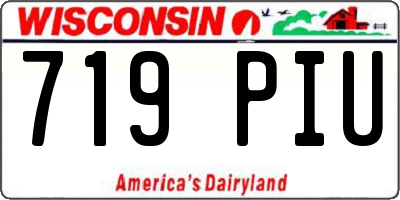 WI license plate 719PIU