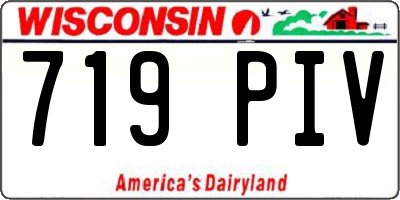 WI license plate 719PIV