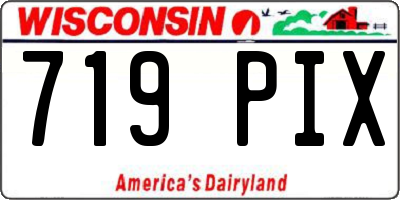 WI license plate 719PIX