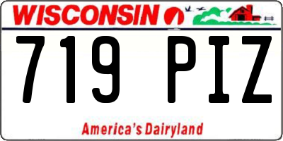 WI license plate 719PIZ