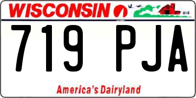 WI license plate 719PJA