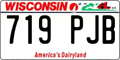WI license plate 719PJB