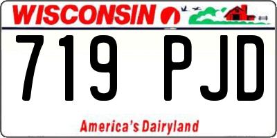 WI license plate 719PJD