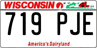 WI license plate 719PJE