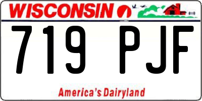 WI license plate 719PJF