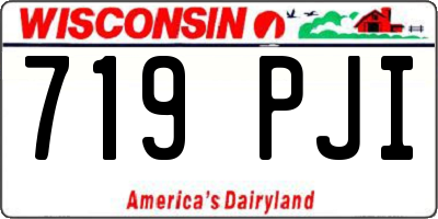 WI license plate 719PJI