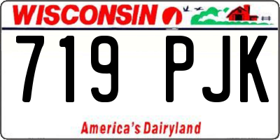 WI license plate 719PJK