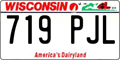 WI license plate 719PJL