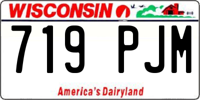 WI license plate 719PJM