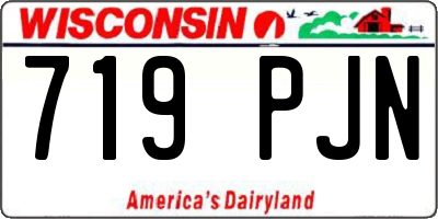 WI license plate 719PJN