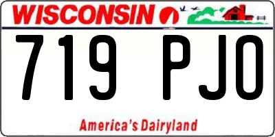 WI license plate 719PJO