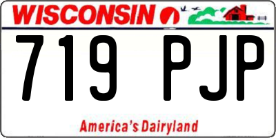 WI license plate 719PJP