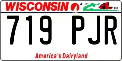 WI license plate 719PJR