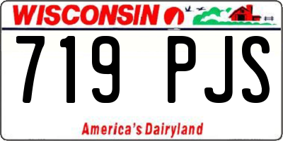 WI license plate 719PJS