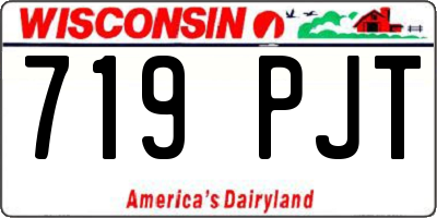 WI license plate 719PJT
