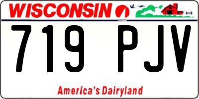 WI license plate 719PJV