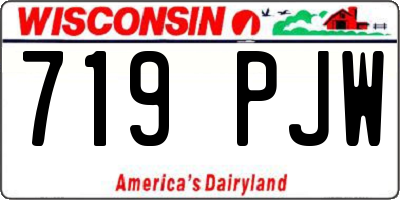 WI license plate 719PJW