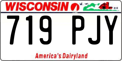 WI license plate 719PJY