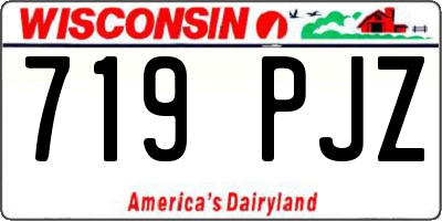 WI license plate 719PJZ