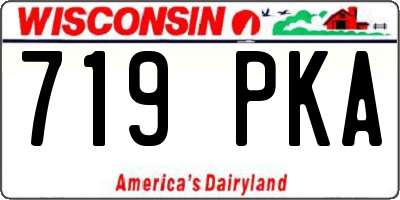 WI license plate 719PKA