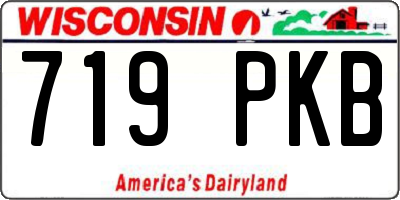 WI license plate 719PKB