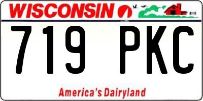 WI license plate 719PKC