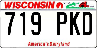 WI license plate 719PKD