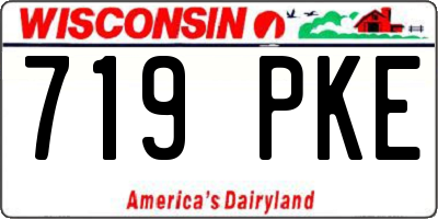 WI license plate 719PKE