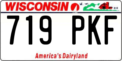 WI license plate 719PKF
