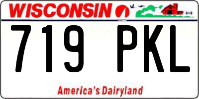WI license plate 719PKL