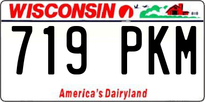 WI license plate 719PKM
