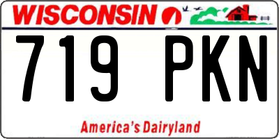 WI license plate 719PKN