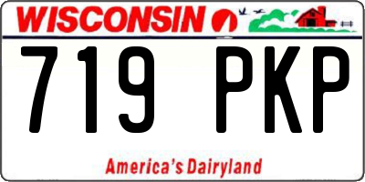 WI license plate 719PKP