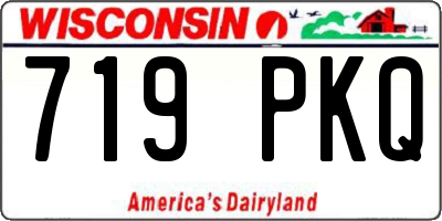 WI license plate 719PKQ