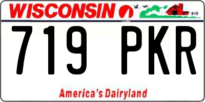 WI license plate 719PKR